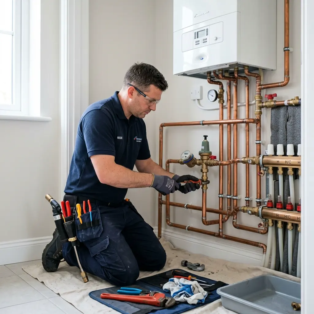Professional plumber performing irrigation system installation spokane wa service