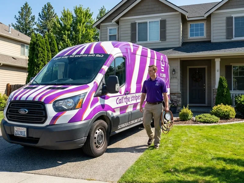Professional plumber working on water pressure issues service in Spokane - PlumbZebra quality workmanship