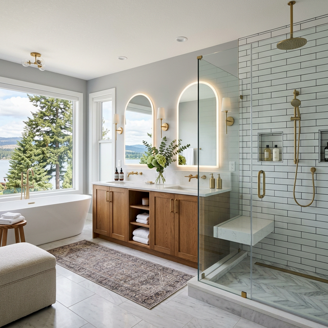 Scenic view of Liberty Lake community homes where PlumbZebra provides expert plumbing services